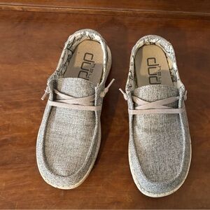 Hey Dude Men's Light Gray Slip-On Loafers